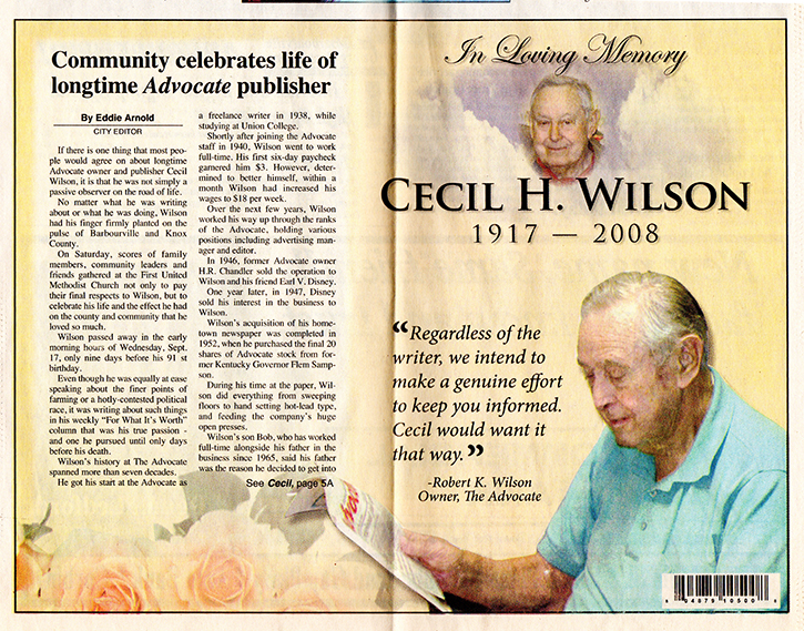 cecil wilson front page advocate sept 25 2008 web