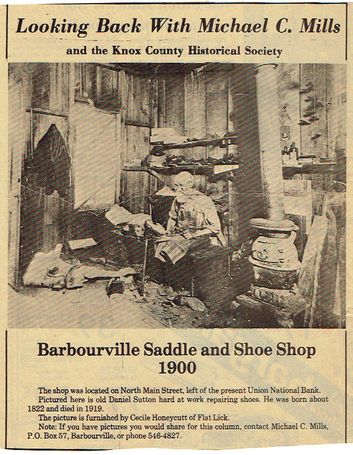 Barbourville Saddle and Shoe Shop 1900